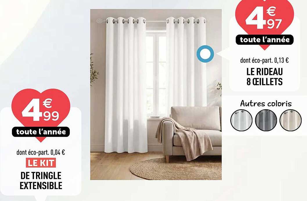 LE KIT DE TRINGLE EXTENSIBLE