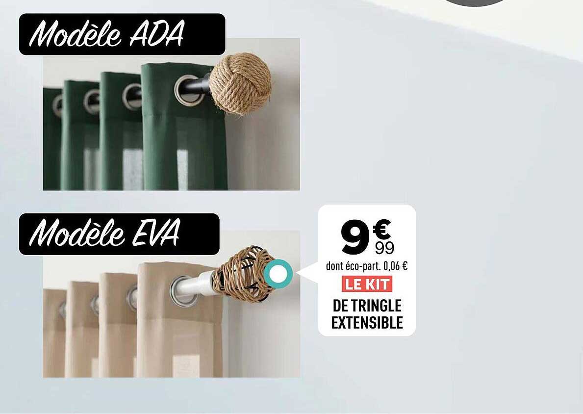 LE KIT DE TRINGLE EXTENSIBLE