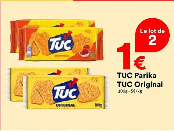 Le lot de 2 TUC Parika TUC Original