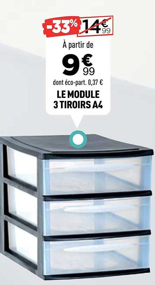 LE MODULE 3 TIROIRS A4
