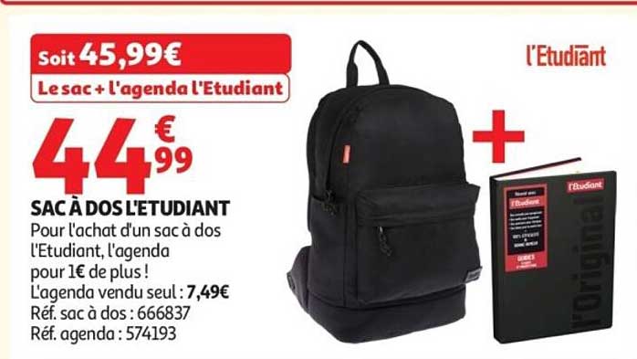 Le sac + l'agenda L'Etudiant