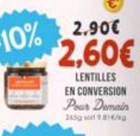 LENTILLES EN CONVERSION Pois Dessert
