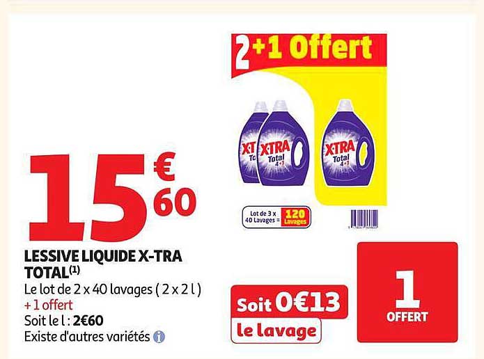 LESSIVE LIQUIDE X-TRA TOTAL