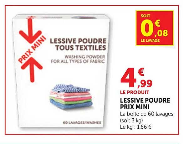 LESSIVE POUDRE PRIX MINI