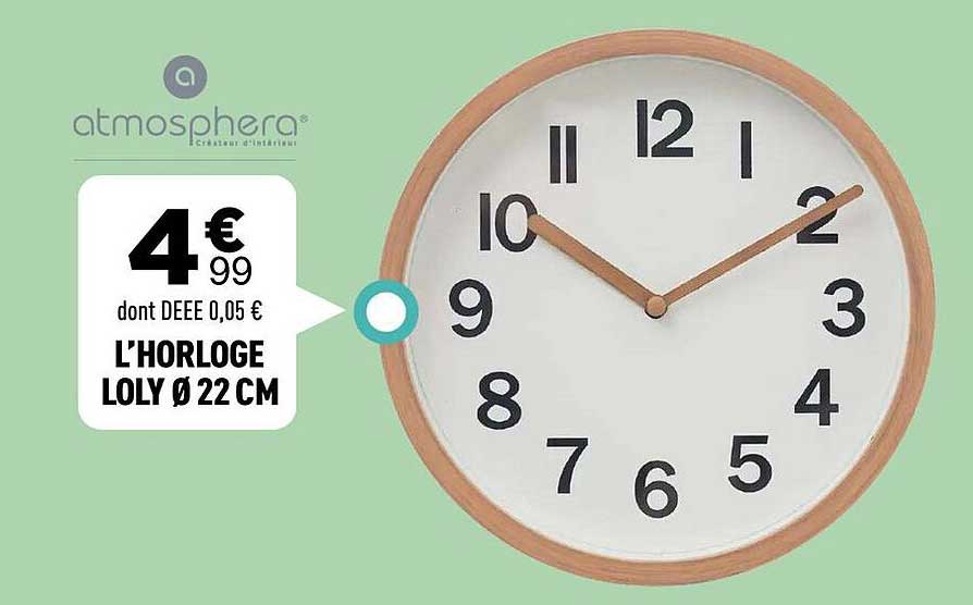 L'HORLOGE LOLY Ø 22 CM