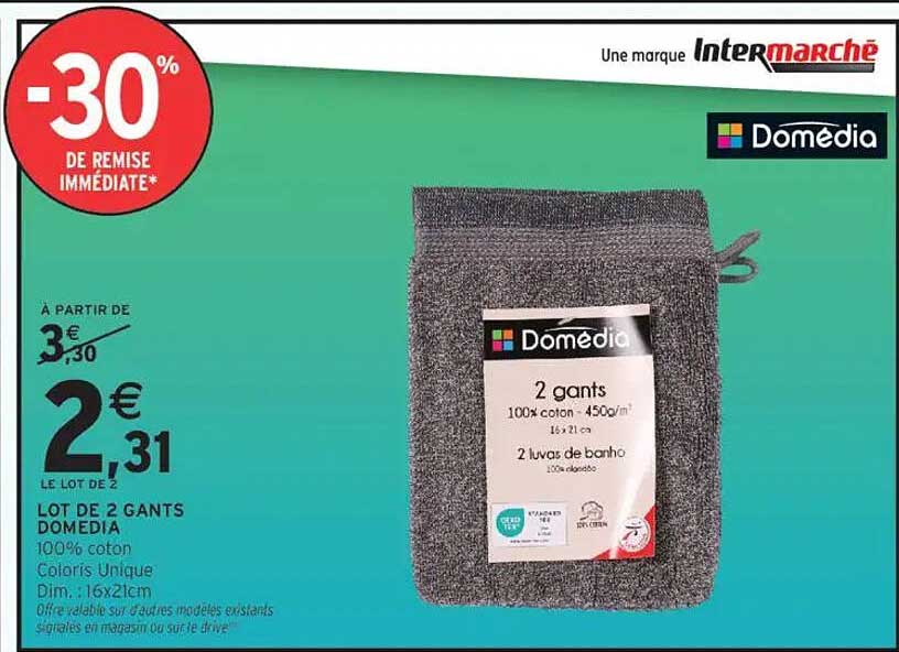 LOT DE 2 GANTS DOMEDIA