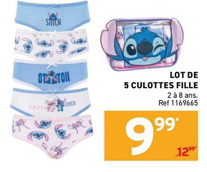 LOT DE 5 CULOTTES FILLE
