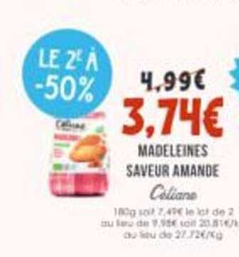 MADELEINES SAVEUR AMANDE