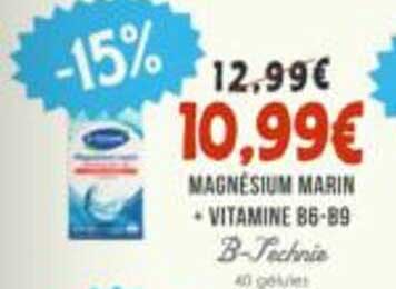 MAGNESIUM MARIN + VITAMINE B6-B9 B-Techna 40 gélules