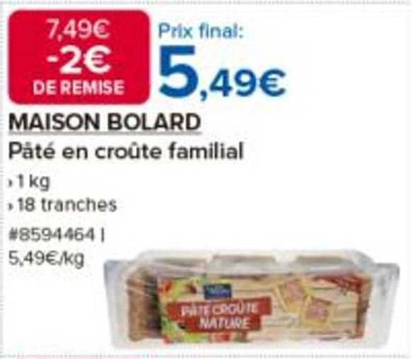 MAISON BOLARD Pâté en croûte familial