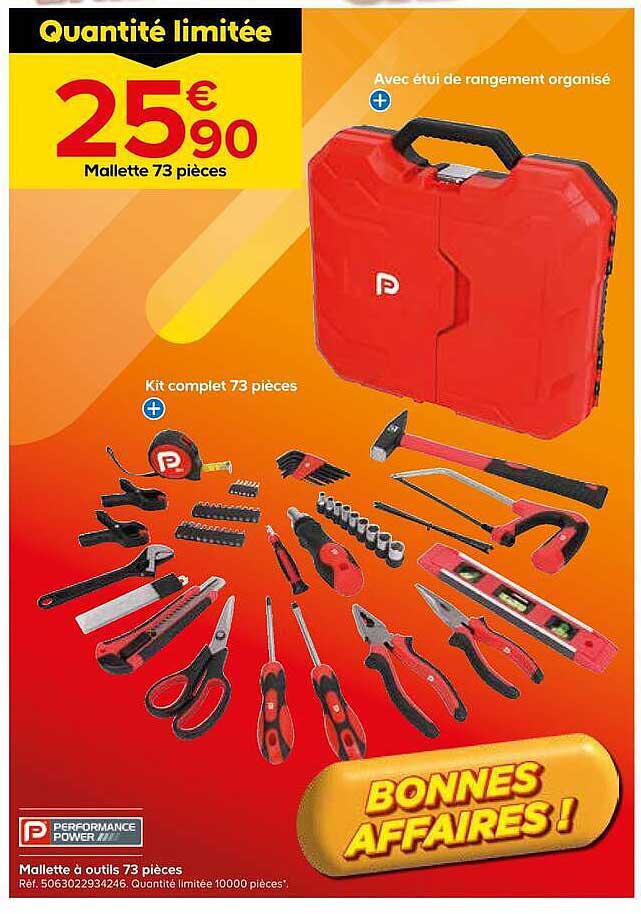 Mallette à outils 73 pièces