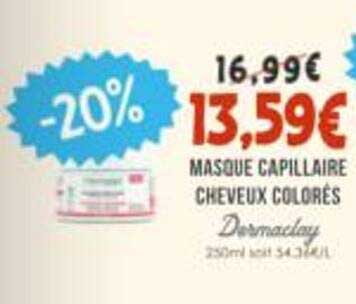 MASQUE CAPILLAIRE CHEVEUX COLORÉS