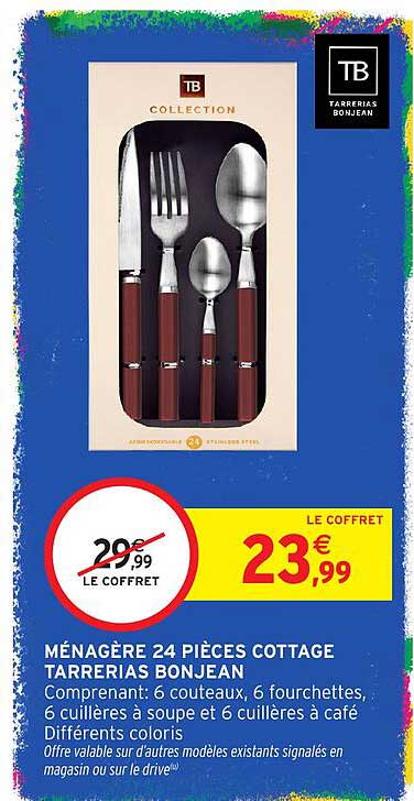 MÉNAGÈRE 24 PIÈCES COTTAGE TARRERIAS BONJEAN