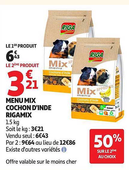 MENU MIX COCHON D'INDE RIGAMIX 1,5 kg