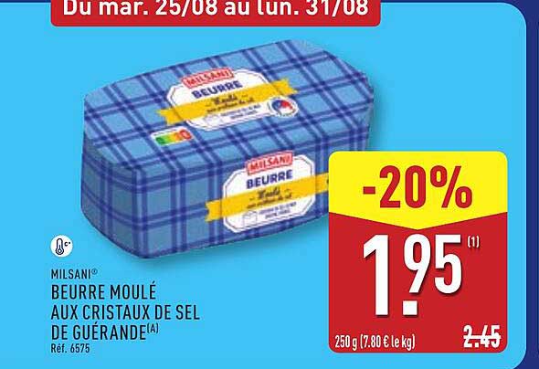 MILSANI® BEURRE MOULÉ AUX CRISTAUX DE SEL DE GUÉRANDE