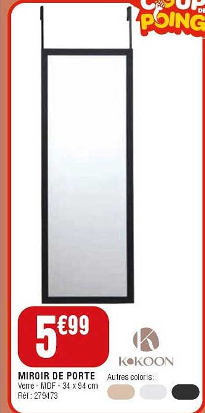 MIROIR DE PORTE