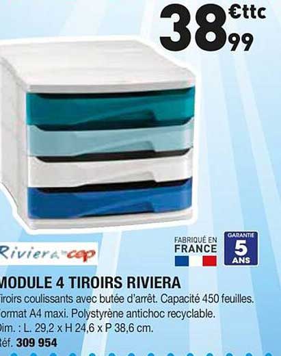 MODULE 4 TIROIRS RIVIERA