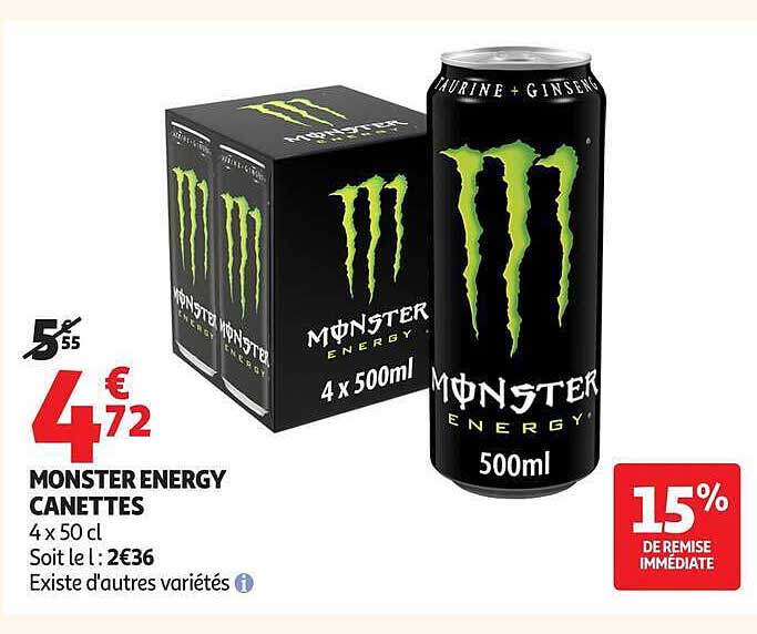 MONSTER ENERGY CANETTES