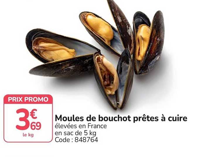 Moules de bouchot prêtes à cuire