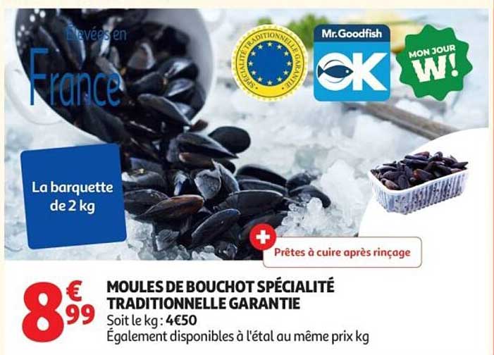MOULES DE BOUCHOT SPÉCIALITÉ TRADITIONNELLE GARANTIE