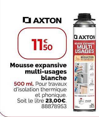 Mousse expansive multi-usages blanche