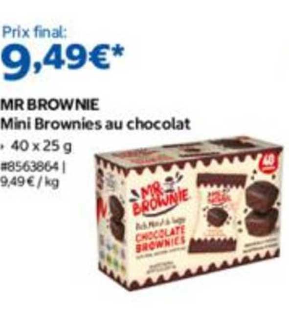 MR BROWNIE Mini Brownies au chocolat • 40 x 25 g