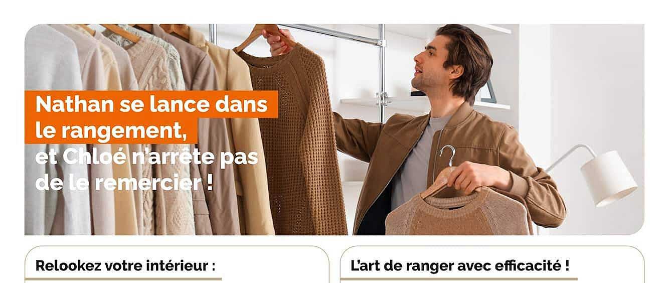 Nathan se lance dans le rangement, et Chloé n’arrête pas de le remercier !
