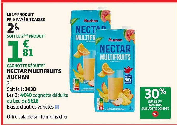 NECTAR MULTIFRUITS AUCHAN