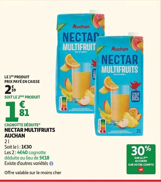 NECTAR MULTIFRUITS AUCHAN