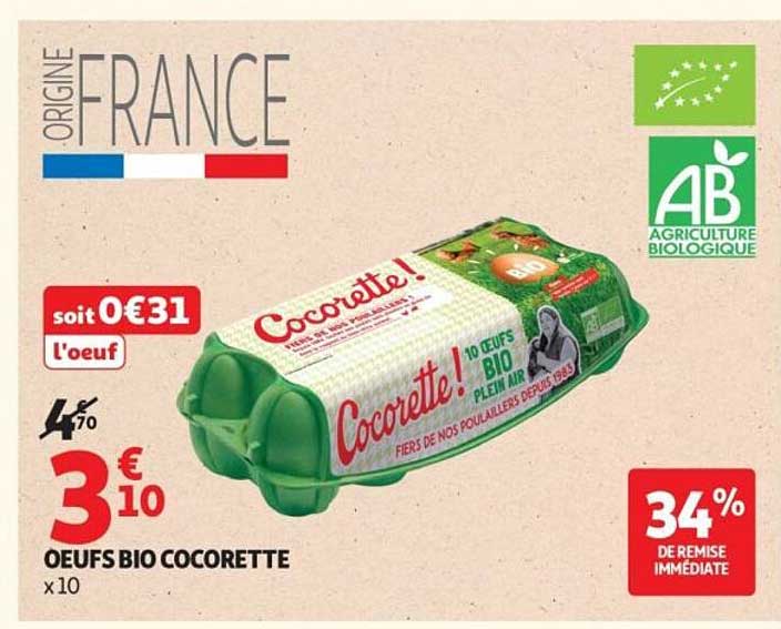 OEUFS BIO COCORETTE x10