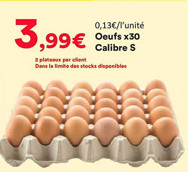 Oeufs x30 Calibre S