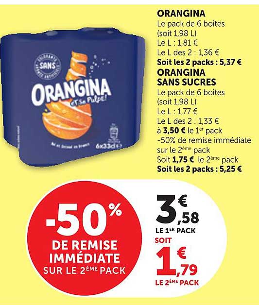 ORANGINA SANS SUCRES
