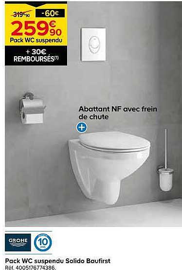 Pack WC suspendu Solido Baufirst