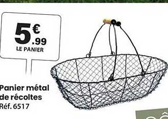 Panier métal de récoltes