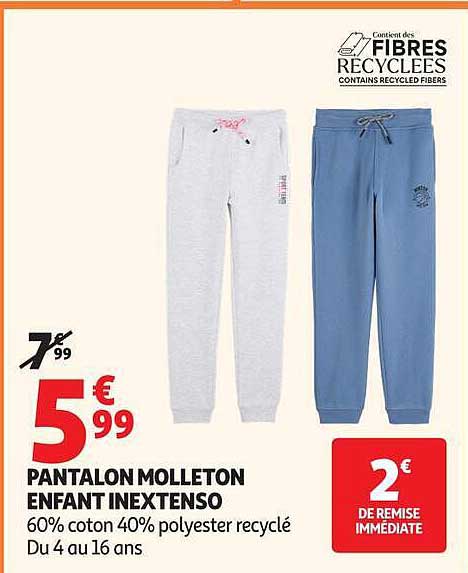 PANTALON MOLETON ENFANT INEXTENSO