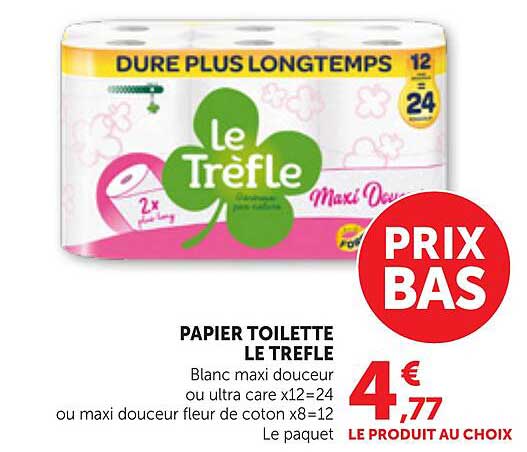 PAPIER TOILETTE LE TREFLE