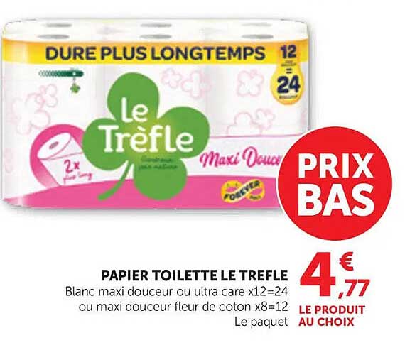 PAPIER TOILETTE LE TREFLE