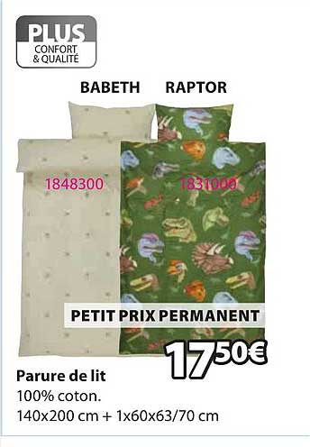 Parure de lit 100% coton. 140x200 cm + 1x60x63/70 cm