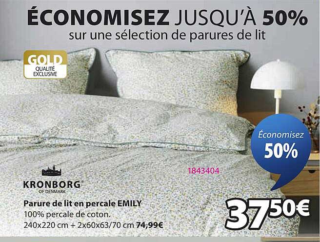 Parure de lit en percale EMILY
