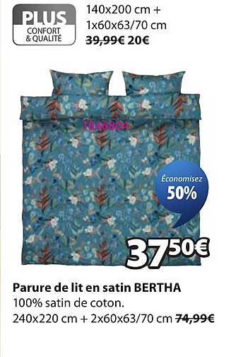 Parure de lit en satin BERTHA