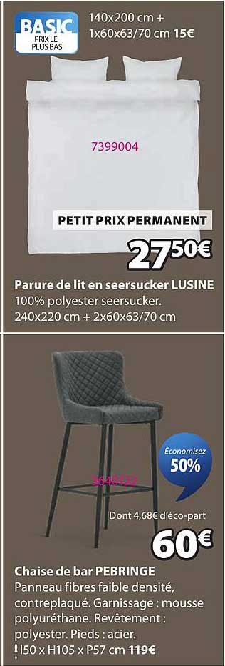 Parure de lit en seersucker LUSINE