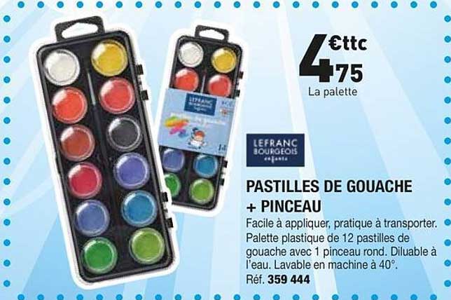 PASTILLES DE GOUACHE + PINCEAU