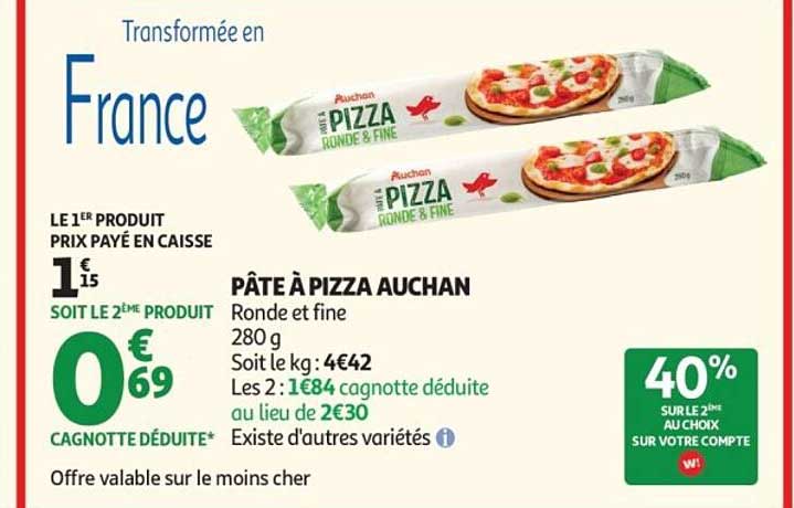 PÂTE À PIZZA AUCHAN