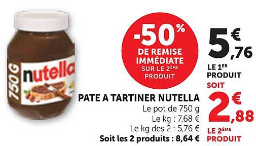 PATE A TARTINER NUTELLA