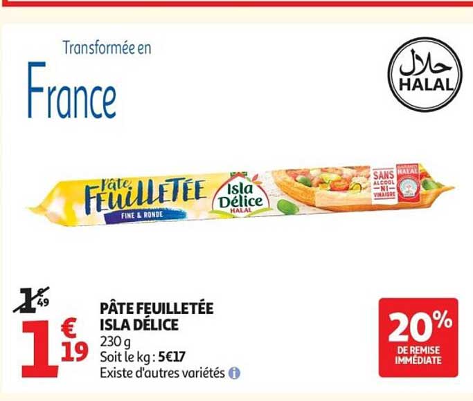 PÂTE FEUILLETÉE ISLA DÉLICE