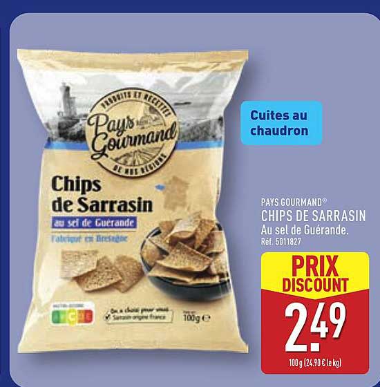 PAYS GOURMAND® CHIPS DE SARRASIN Au sel de Guérande.
