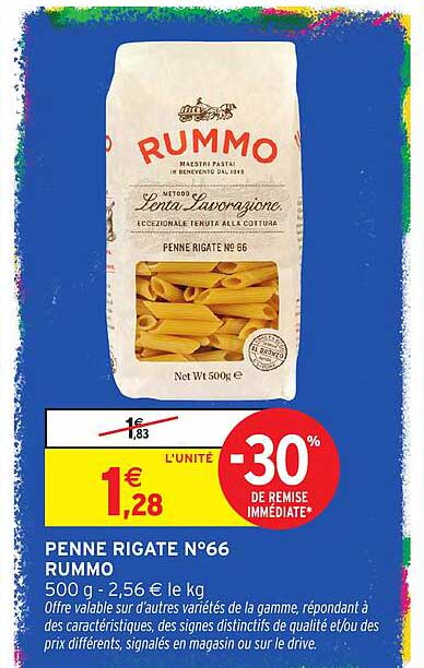 PENNE RIGATE N°66 RUMMO