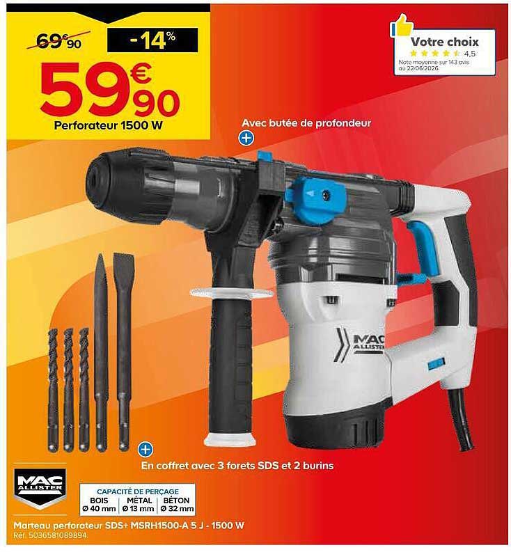 Perforateur 1500 W
