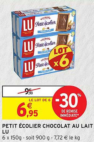 PETIT ÉCOLIER CHOCOLAT AU LAIT LU