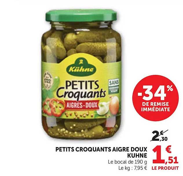 PETITS CROQUANTS AIGRE DOUX KUHNE